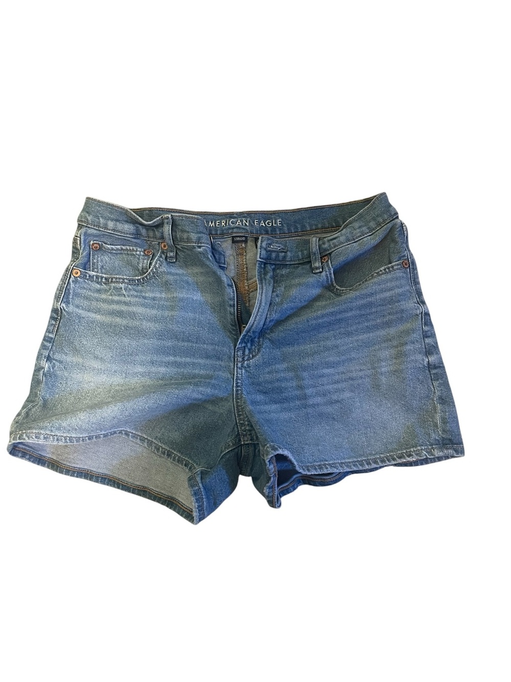 American Eagle Outfitters Blue Washed Denim Jean Shorts